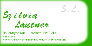 szilvia lautner business card